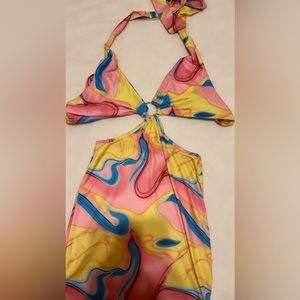 Cutout super fun and colorful dress!